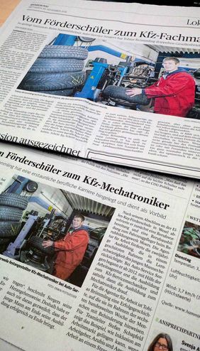 Die Neue Rhein Zeitung (NRZ) sowie die Rheinische Post (RP) interviewten unseren ehemaligen Auszubildenden. 